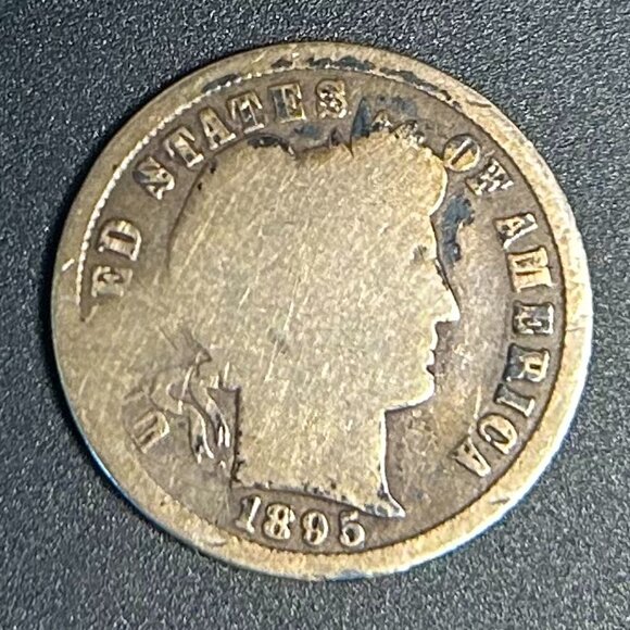 Stunning 1895-S Barber Silver Dime - Rare ONE DIME Coin - US Mint San Francisco - Picture 1 of 3